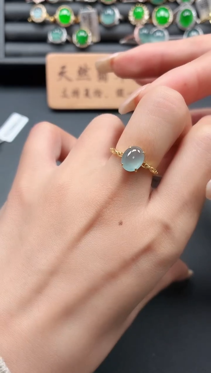 银S925镶嵌戒指翡翠1111