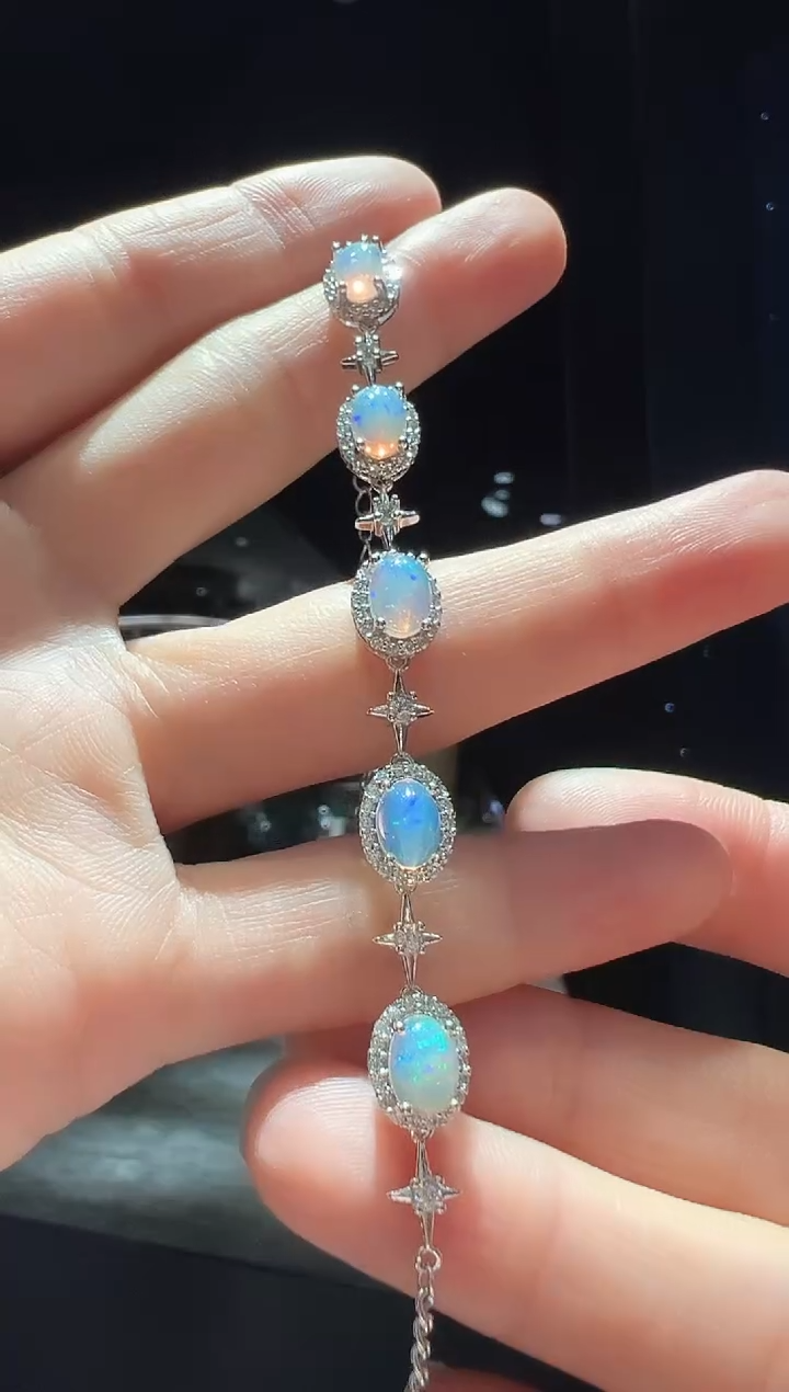 【闪购商品】欧泊手链银S925镶嵌108】