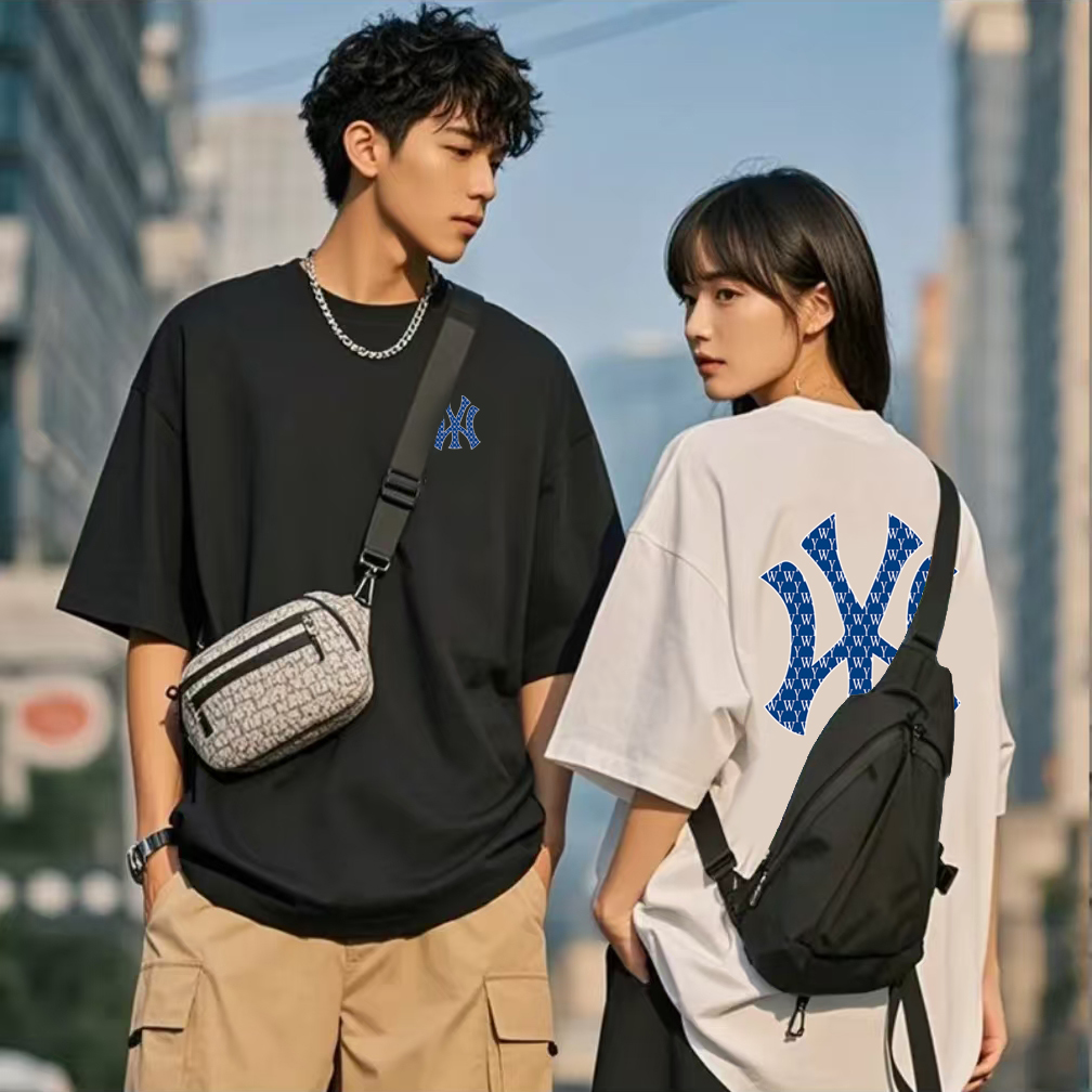 【品牌正品】夏季时尚百搭圆领T恤上衣男女同款情侣休闲短袖-217