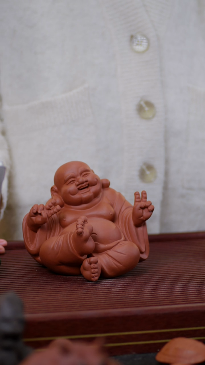 【闪购商品】紫砂茶宠开心佛，