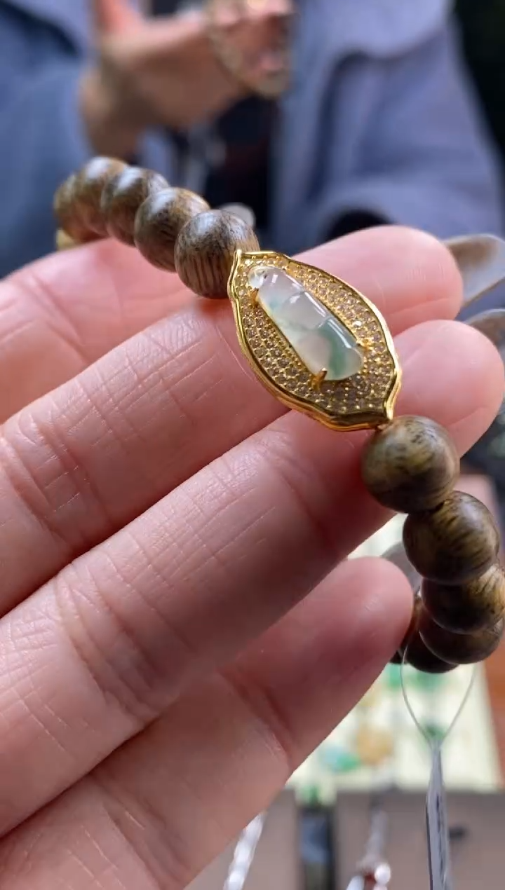 颈饰银S925镶嵌翡翠18035