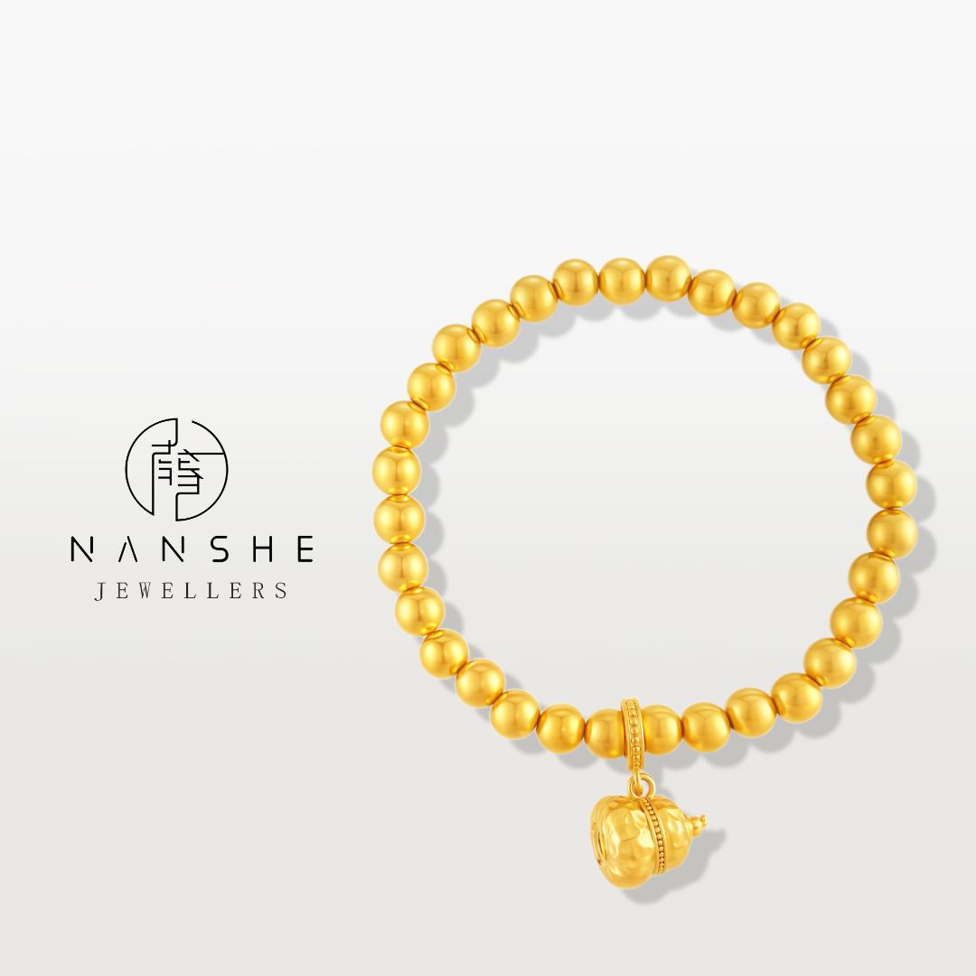 NANSHE/南奢 精工版黄色葫芦豆豆手链 L1763