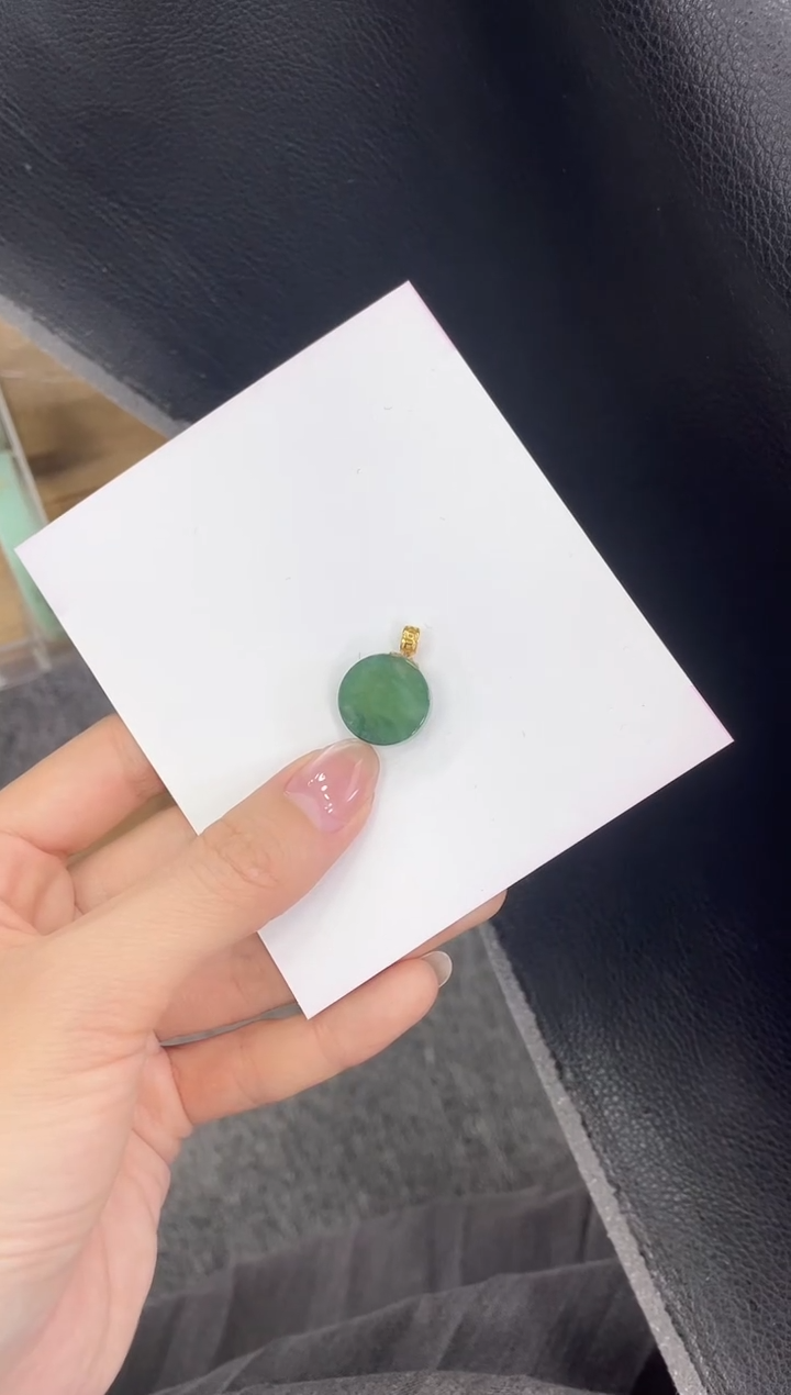 【闪购商品】翡翠吊坠(不含链)18K金镶嵌吊坠