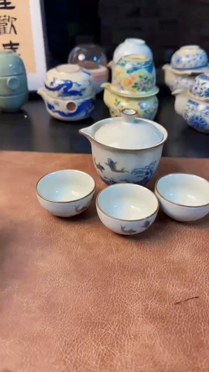 【闪购商品】杯德化白瓷，快客茶具