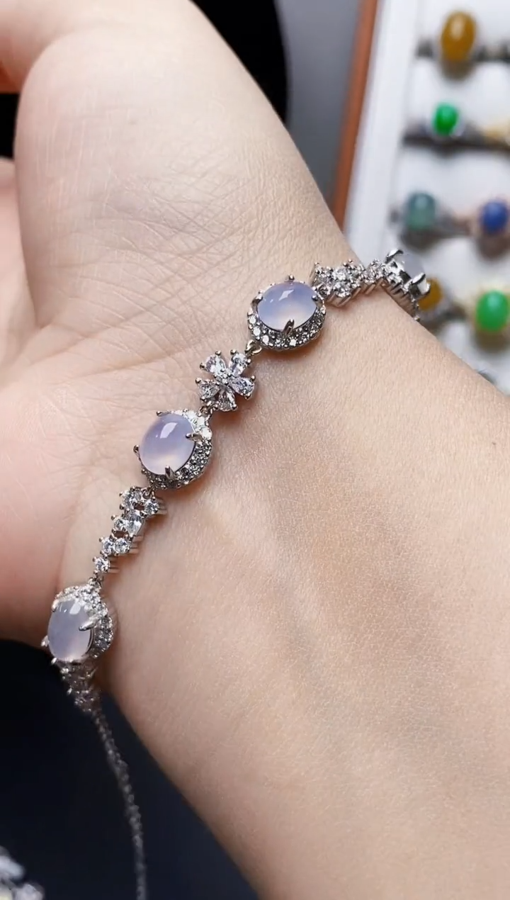 银S925镶嵌戒指翡翠0682