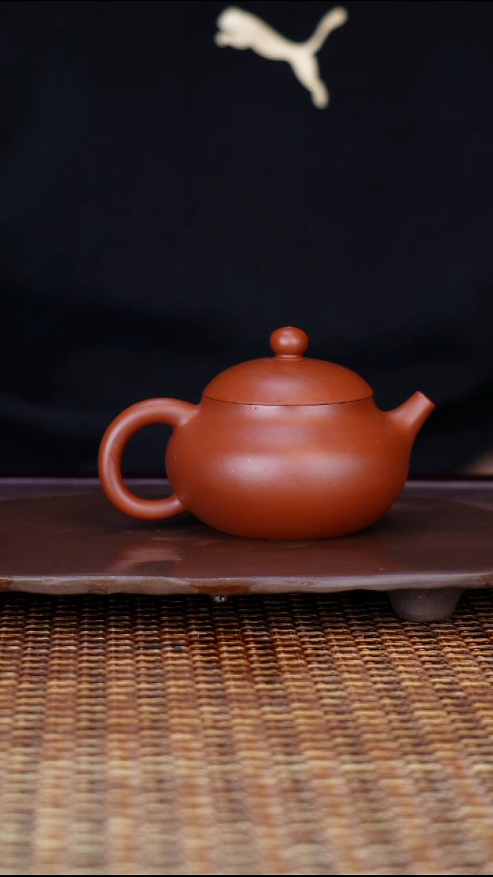 茶壶紫砂汀禾紫砂朱泥《扁玉》150cc