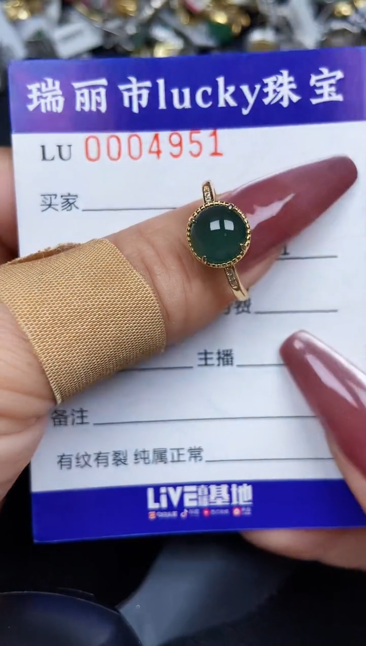 翡翠银S925镶嵌颈饰4951