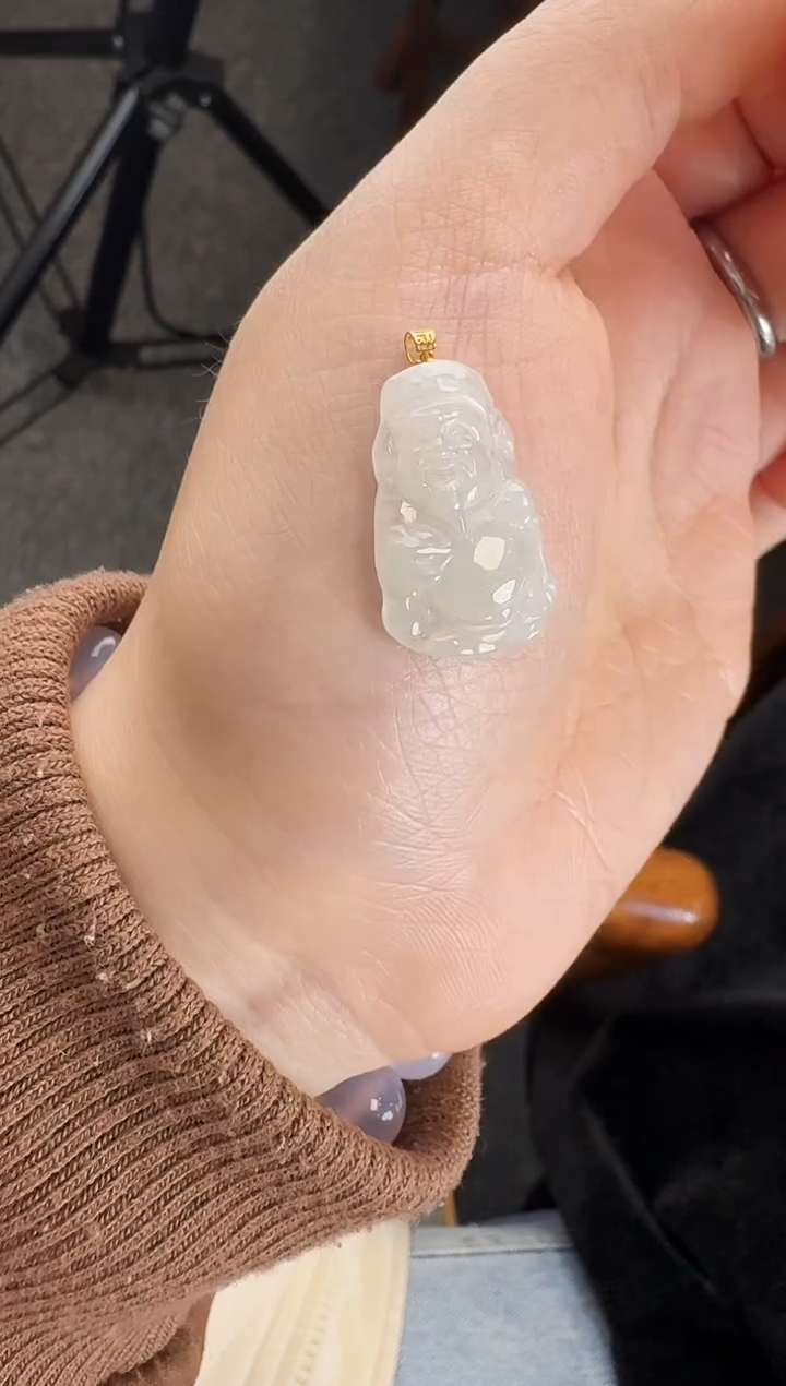 吊坠(不含链)18K金镶嵌翡翠12.20-22