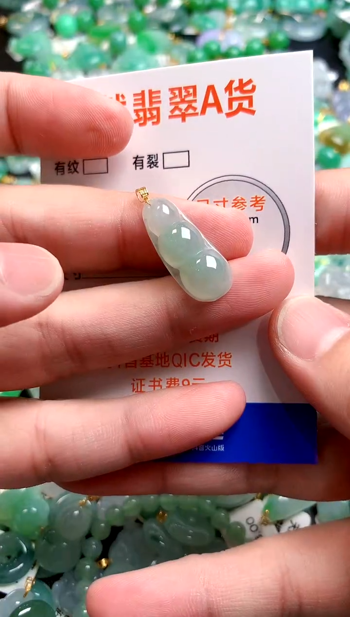 颈饰18K金镶嵌翡翠25100064