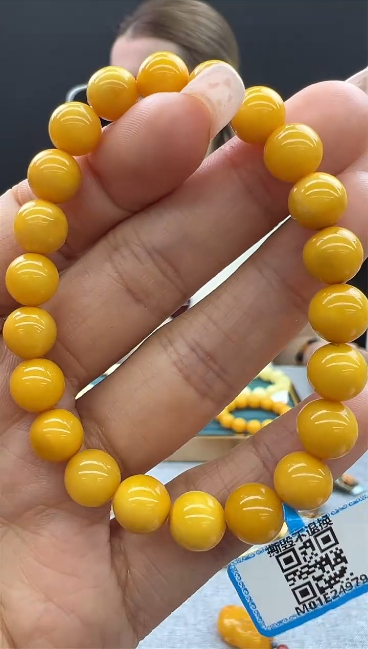 【闪购商品】琥珀手链未镶嵌59秒拍号