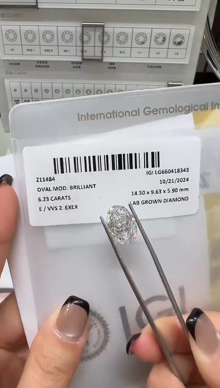 【闪购商品】实验室培育钻石裸石未镶嵌@ 6.23ct 先鉴赏，再定制！