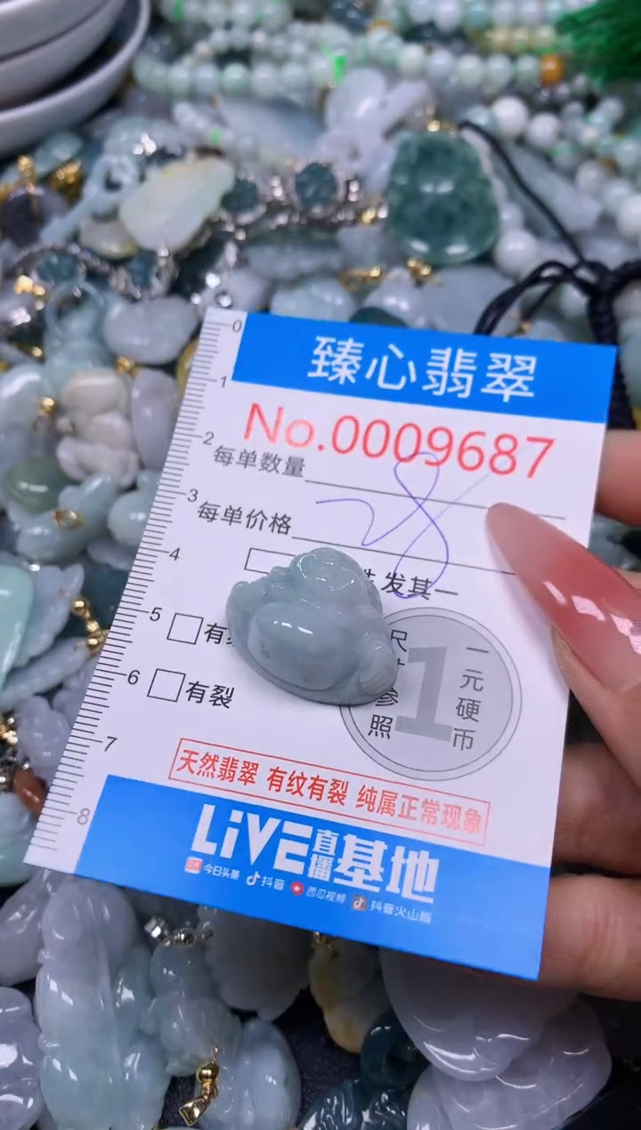 【闪购商品】翡翠颈饰未镶嵌含绳0009687