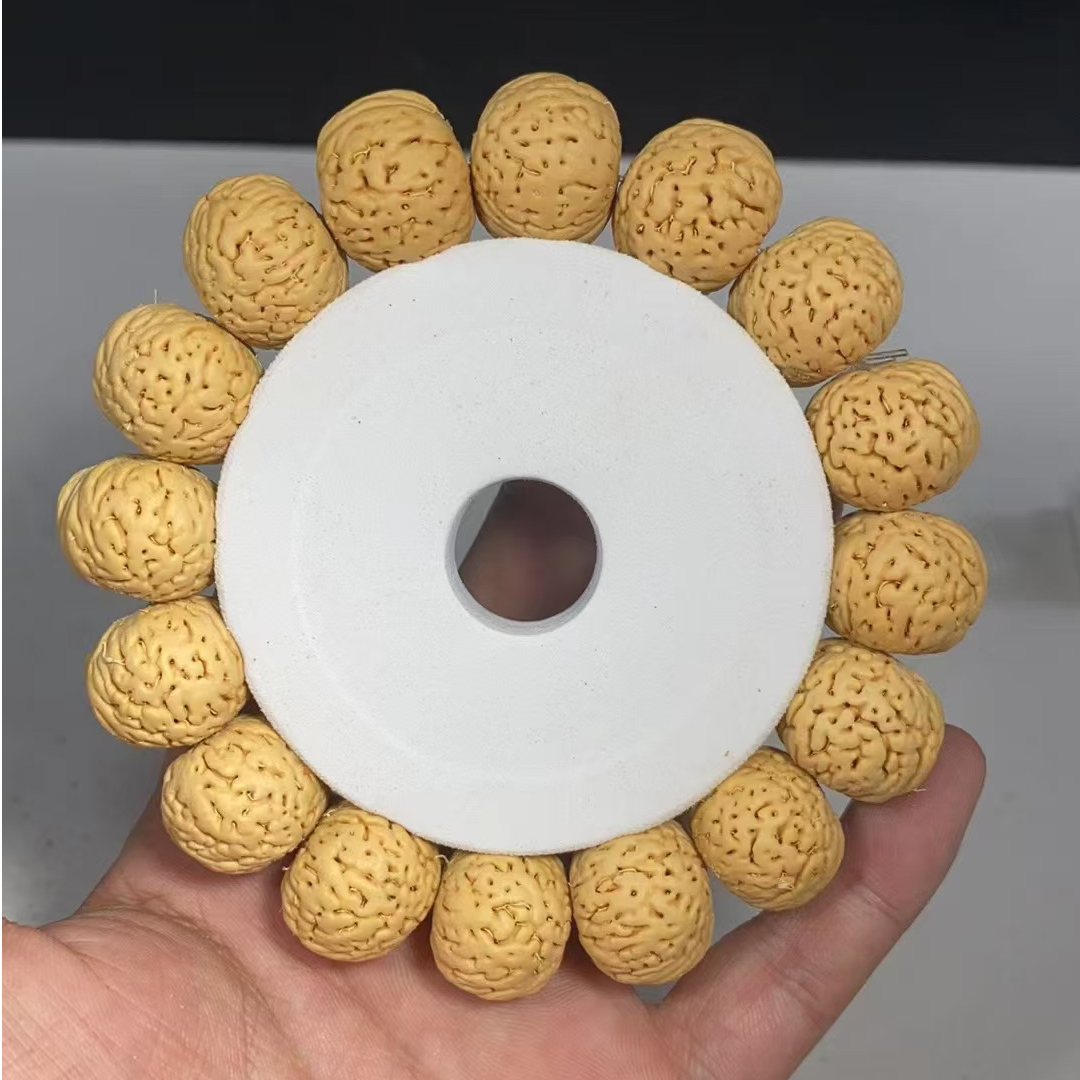 1.9（臻品玻璃球）桃核手串