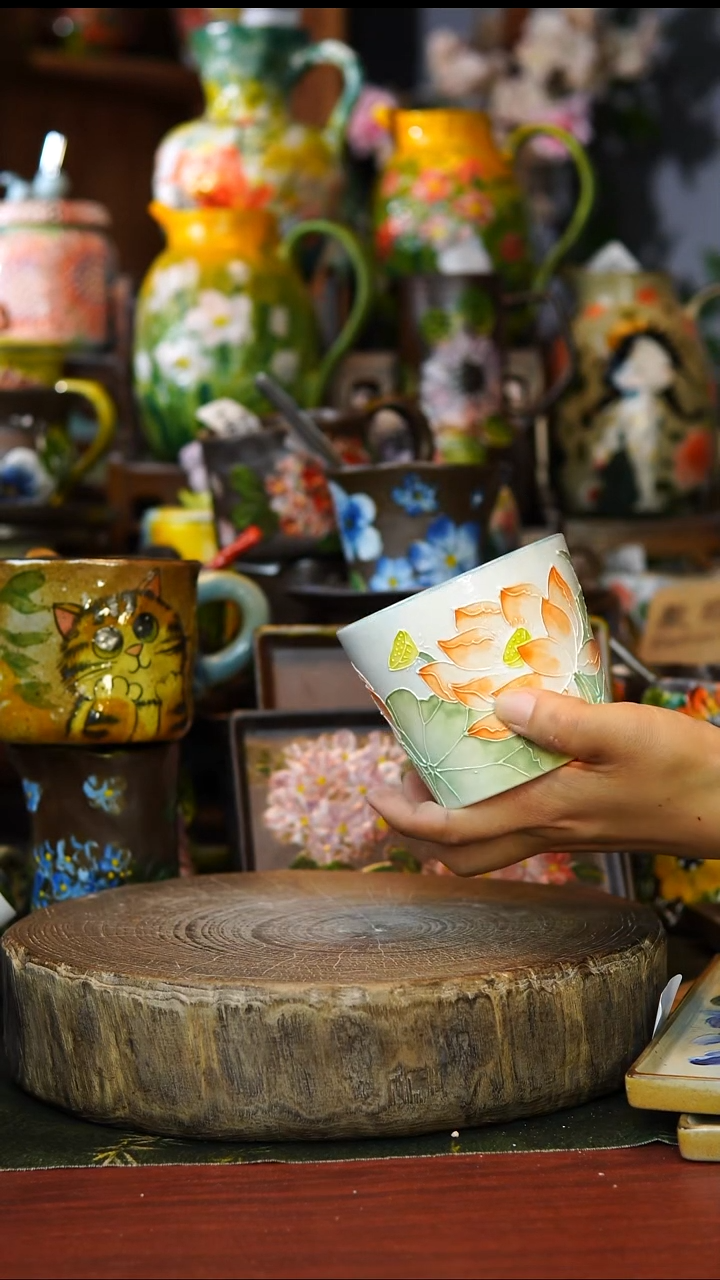 陶瓷177景德镇手工手绘釉下彩