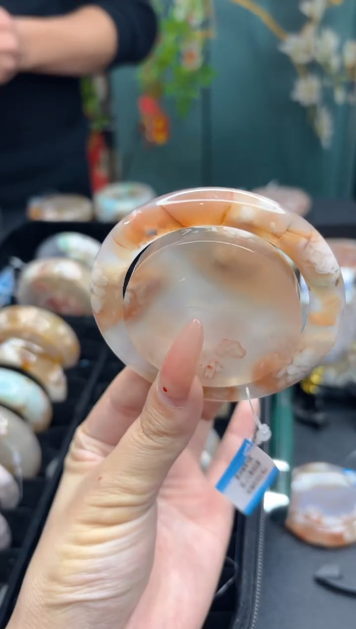 【闪购商品】石英质玉手镯未镶嵌639（55圈赠送镯心）