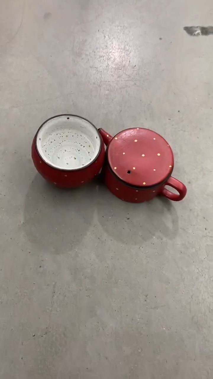 瓷片壶+1杯陶瓷茶具茶器