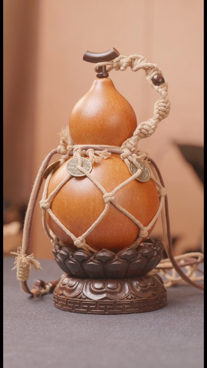 1164号链接精品大漆葫芦现货现发[一物一拍]不包含莲花底座600ml