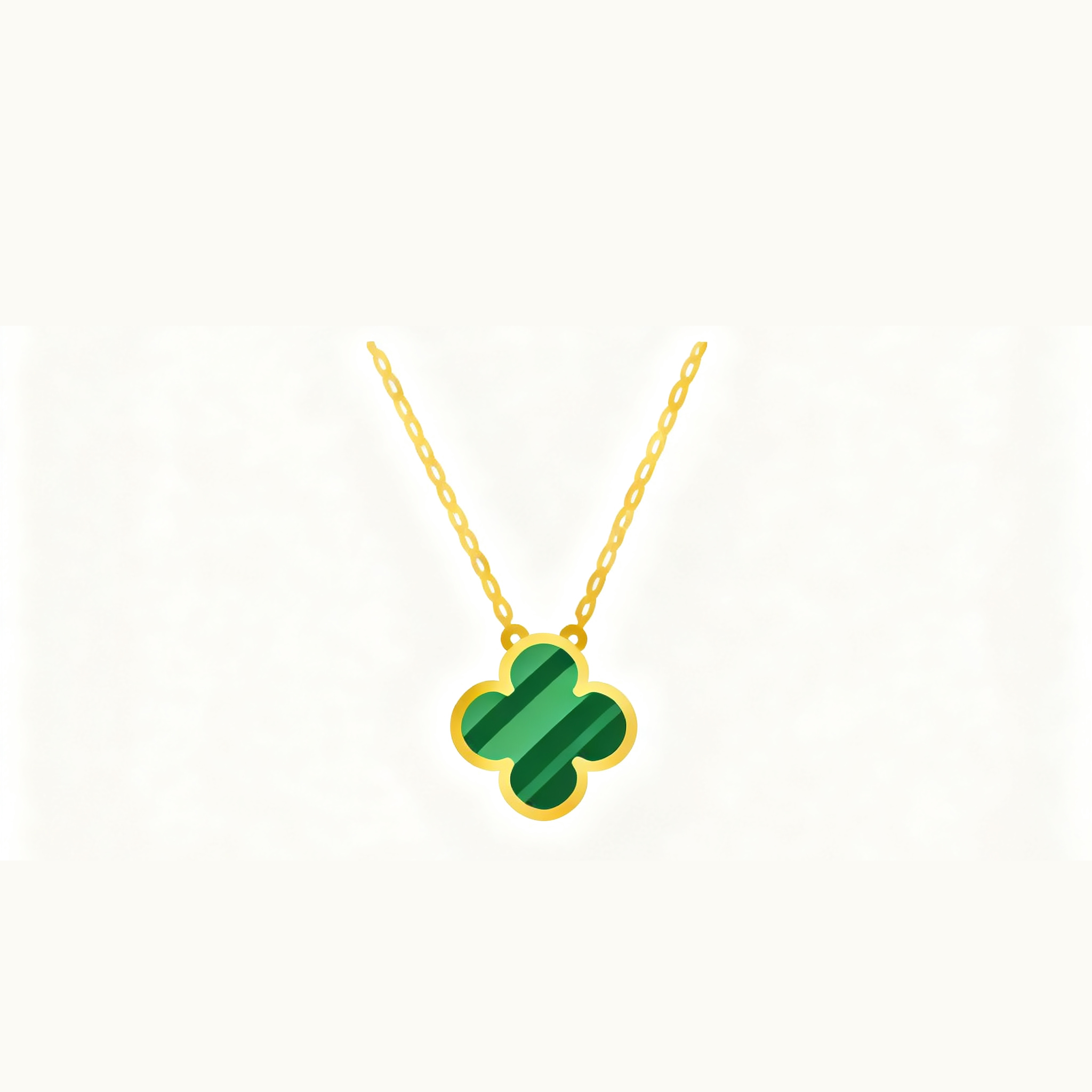 幸运四叶草项链绿色高定版素款简约时尚小众轻奢高级感设计
