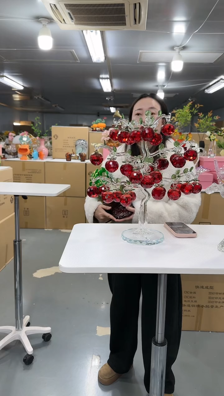 藤金沃水晶琉璃摆饰     苹果36挂