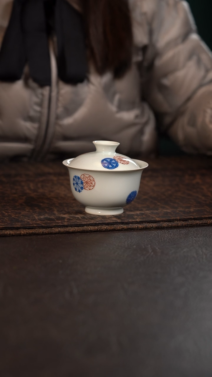 【闪购商品】杯聚澜堂皮球花盖碗