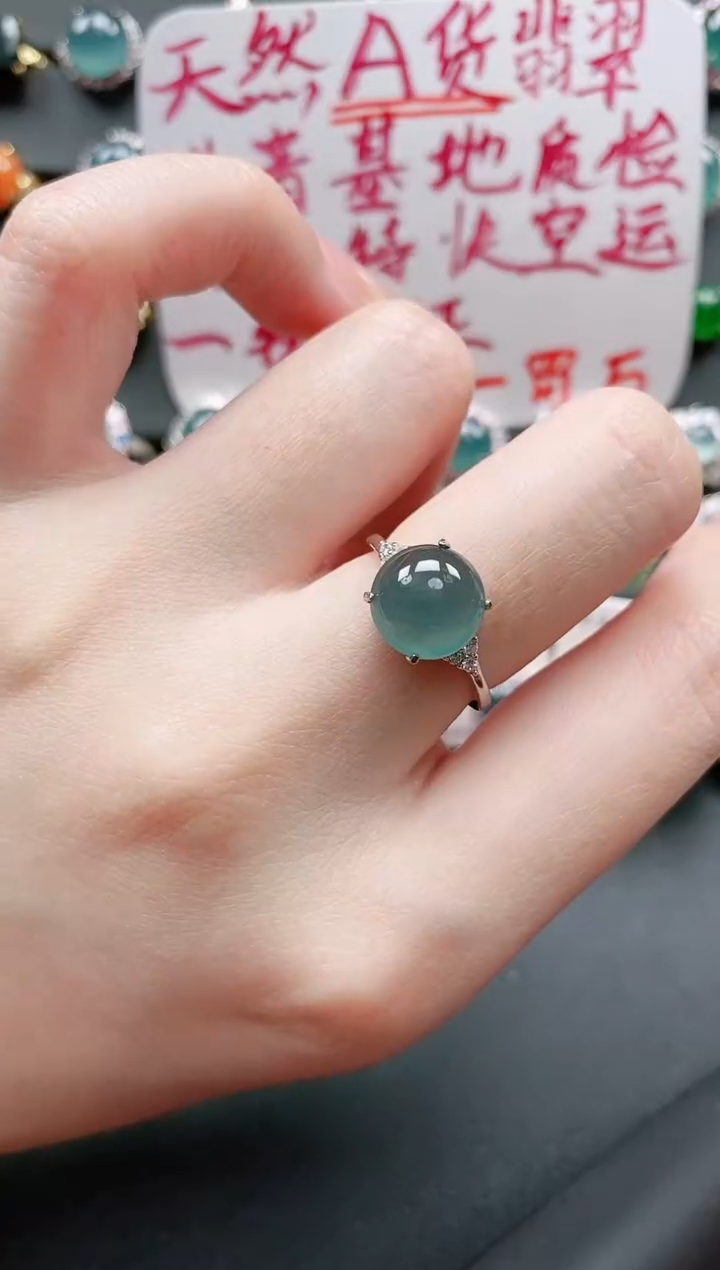 【闪购商品】翡翠戒指银S925镶嵌111111111