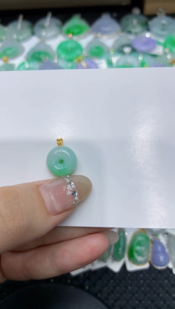 【闪购商品】翡翠颈饰18K金镶嵌222222222