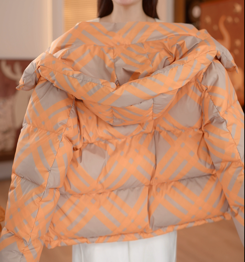 【叁】新款橙色尚洋气显瘦百搭女士羽绒服