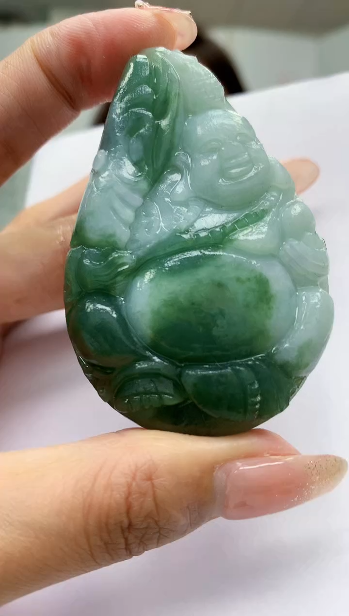 【闪购商品】定制翡翠未镶嵌4829MM-毛货挂件9