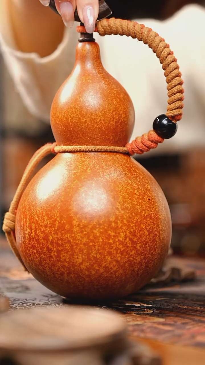 【闪购商品】RU150大漆酒葫芦不包手串及旋转底座