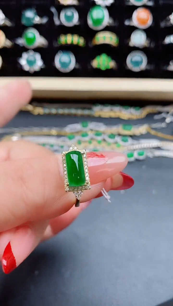 【闪购商品】翡翠戒指银S925镶嵌5085050