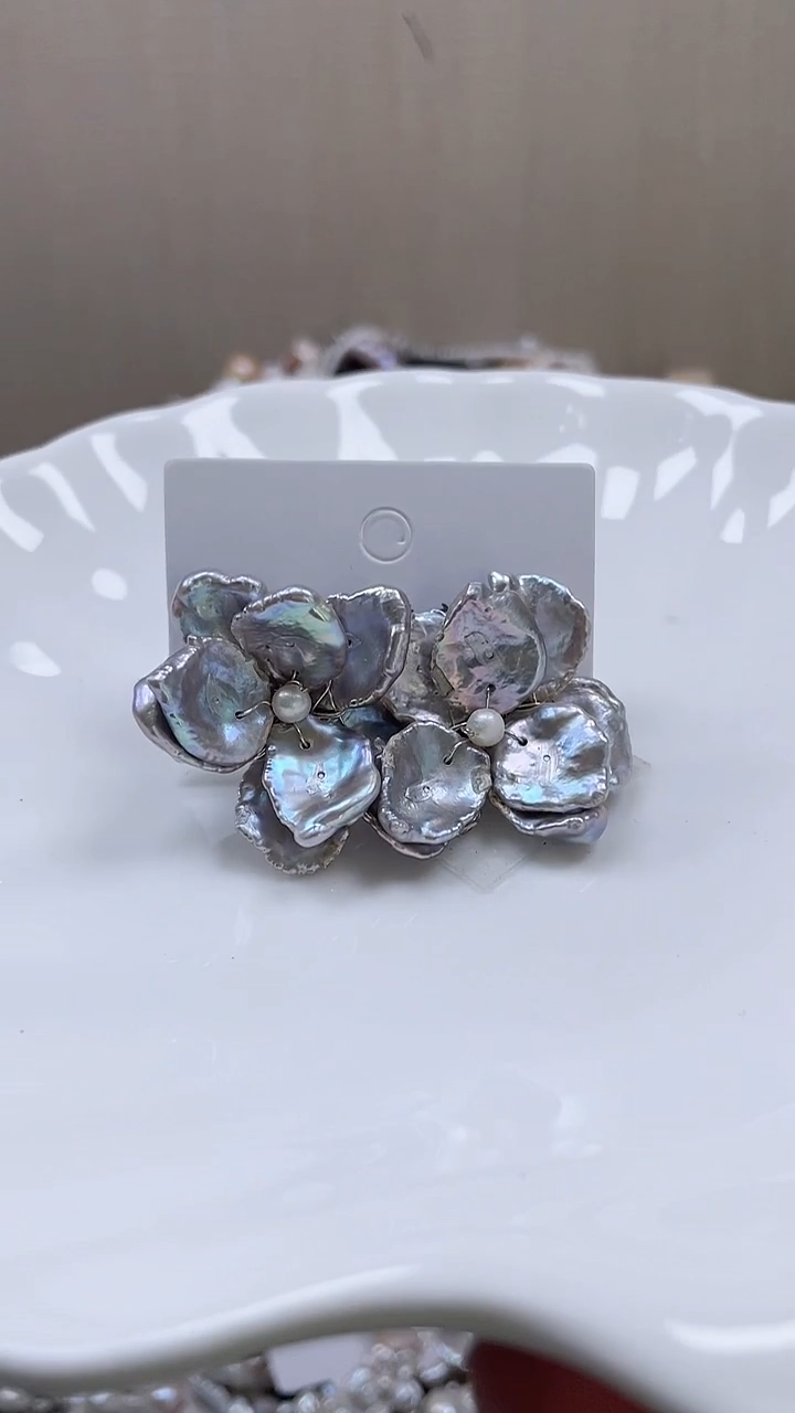 未镶嵌耳饰淡水珍珠【纯恬饰品】