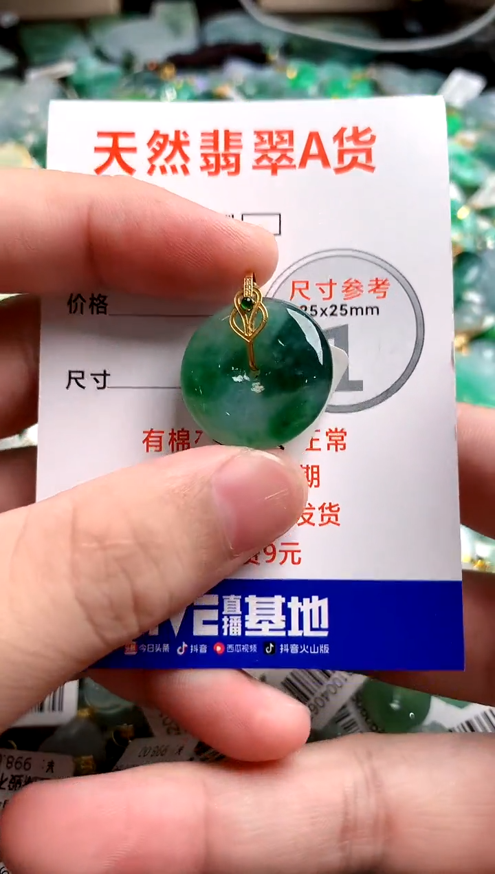 翡翠18K金镶嵌颈饰0030118440