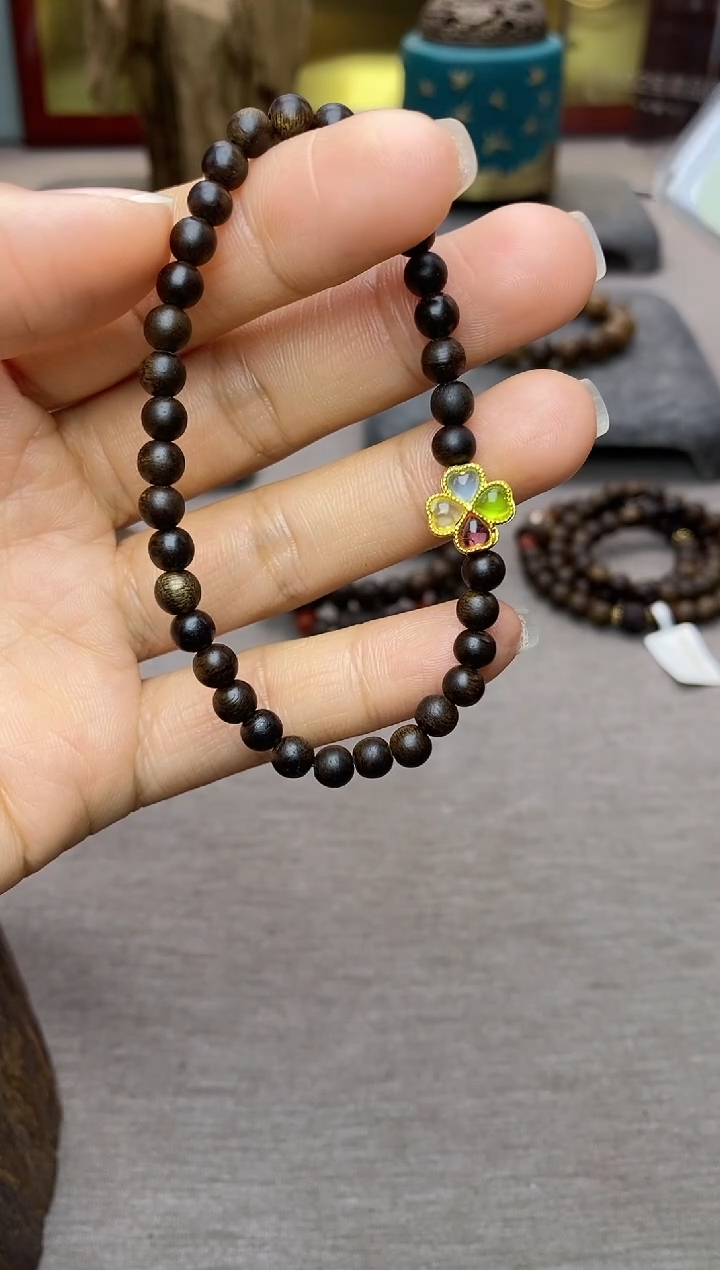 【闪购商品】沉香手串顺化紫棋0.5沉水 配饰单圈设计