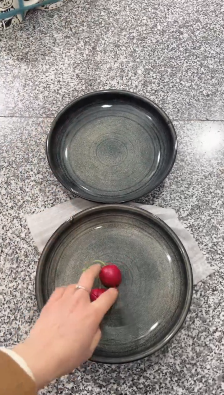 【闪购商品】瓷窑变复古8寸深盘2个装(微瑕