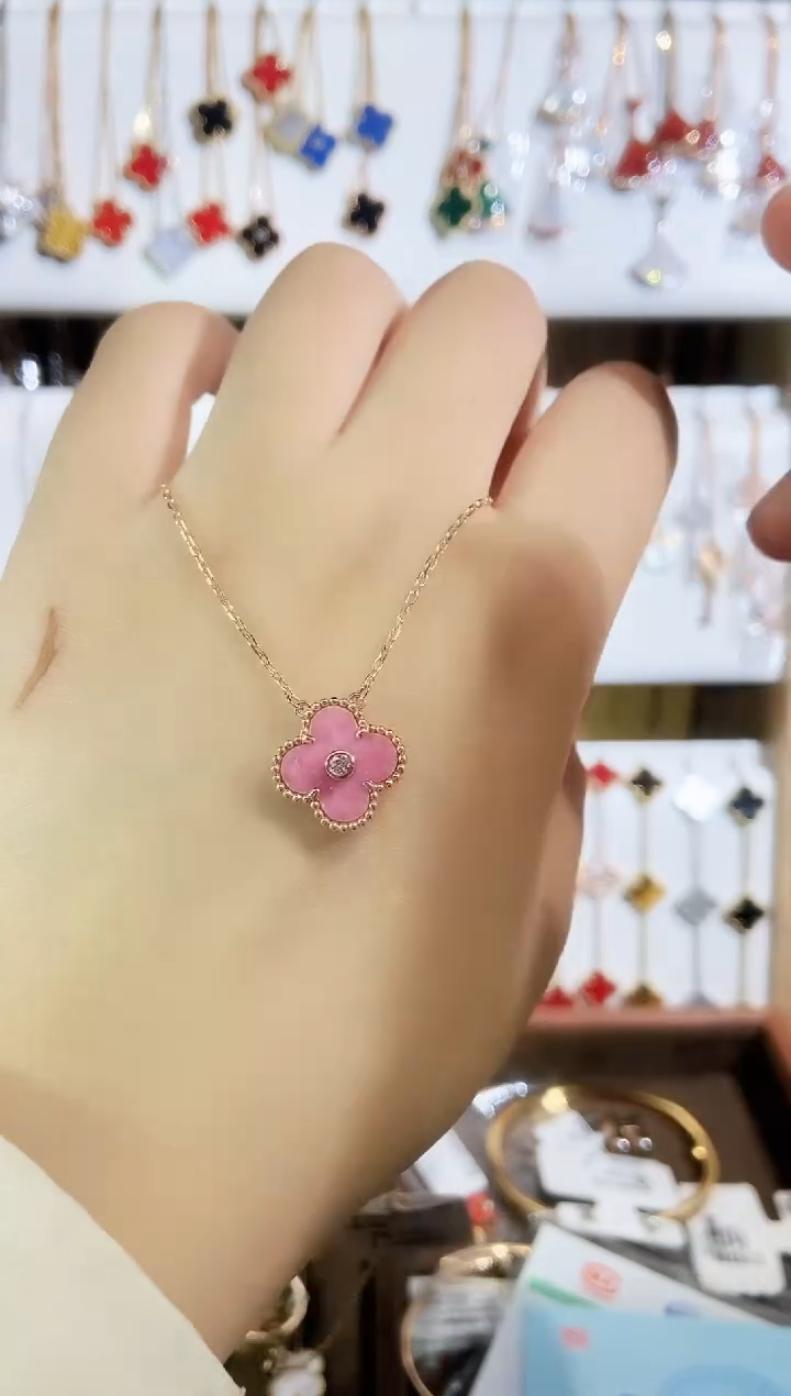 【闪购商品】钻石套链18K金镶嵌钻石k玫