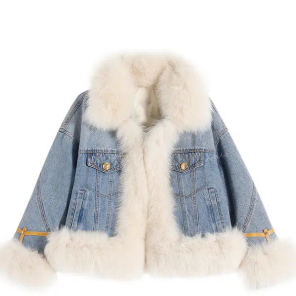 新年现货牛仔外套女士气质优雅永不过时牛仔短款加绒加厚