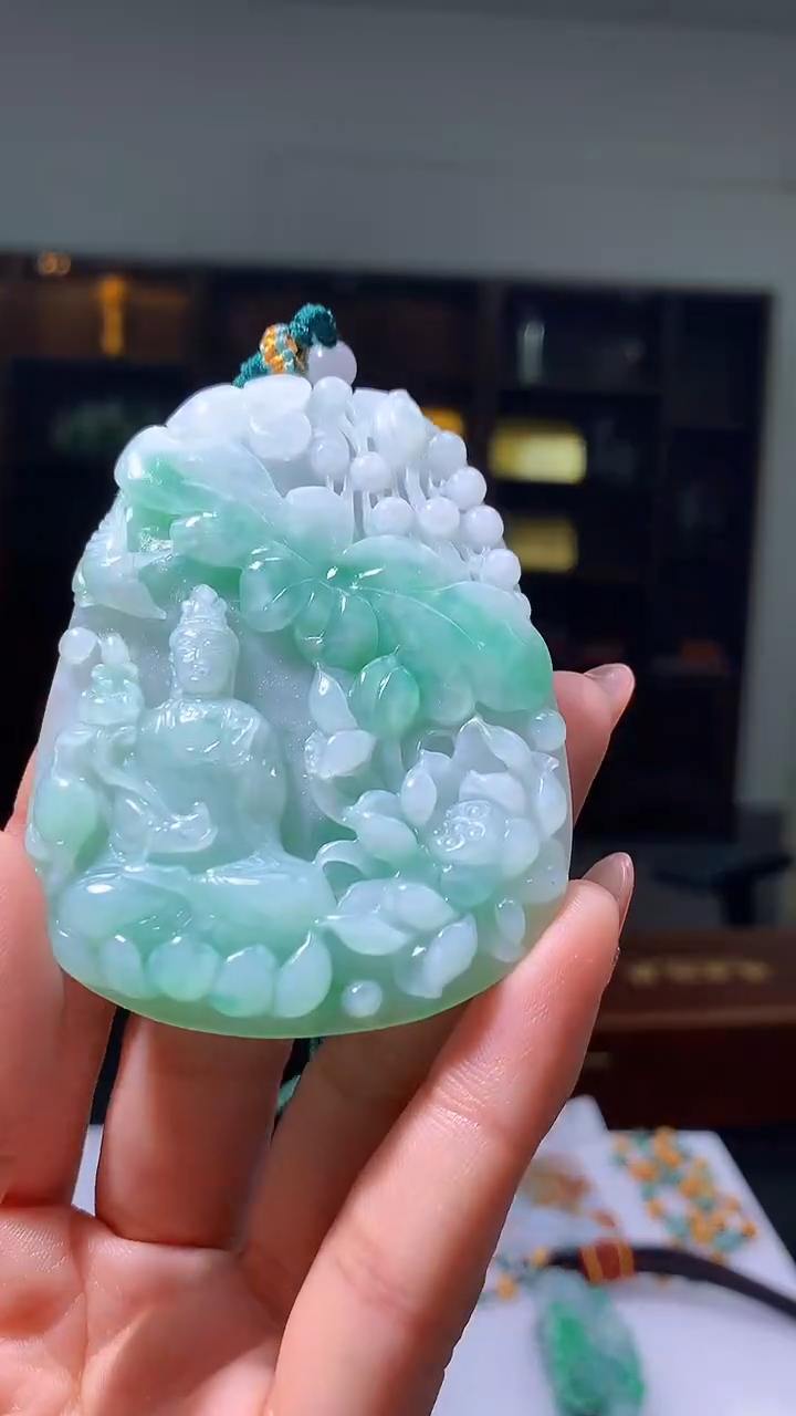 【闪购商品】定制翡翠未镶嵌1051hm-毛货挂件40