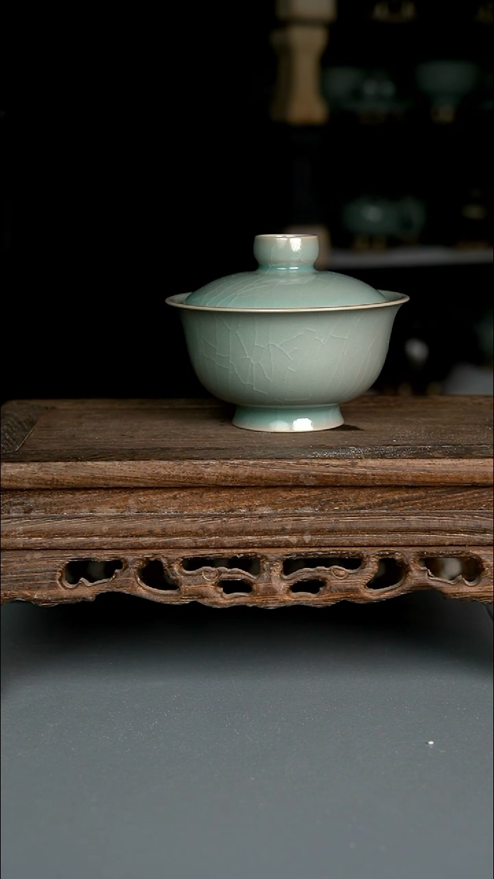 【闪购商品】杯018号仿古小乔盖碗一级开片