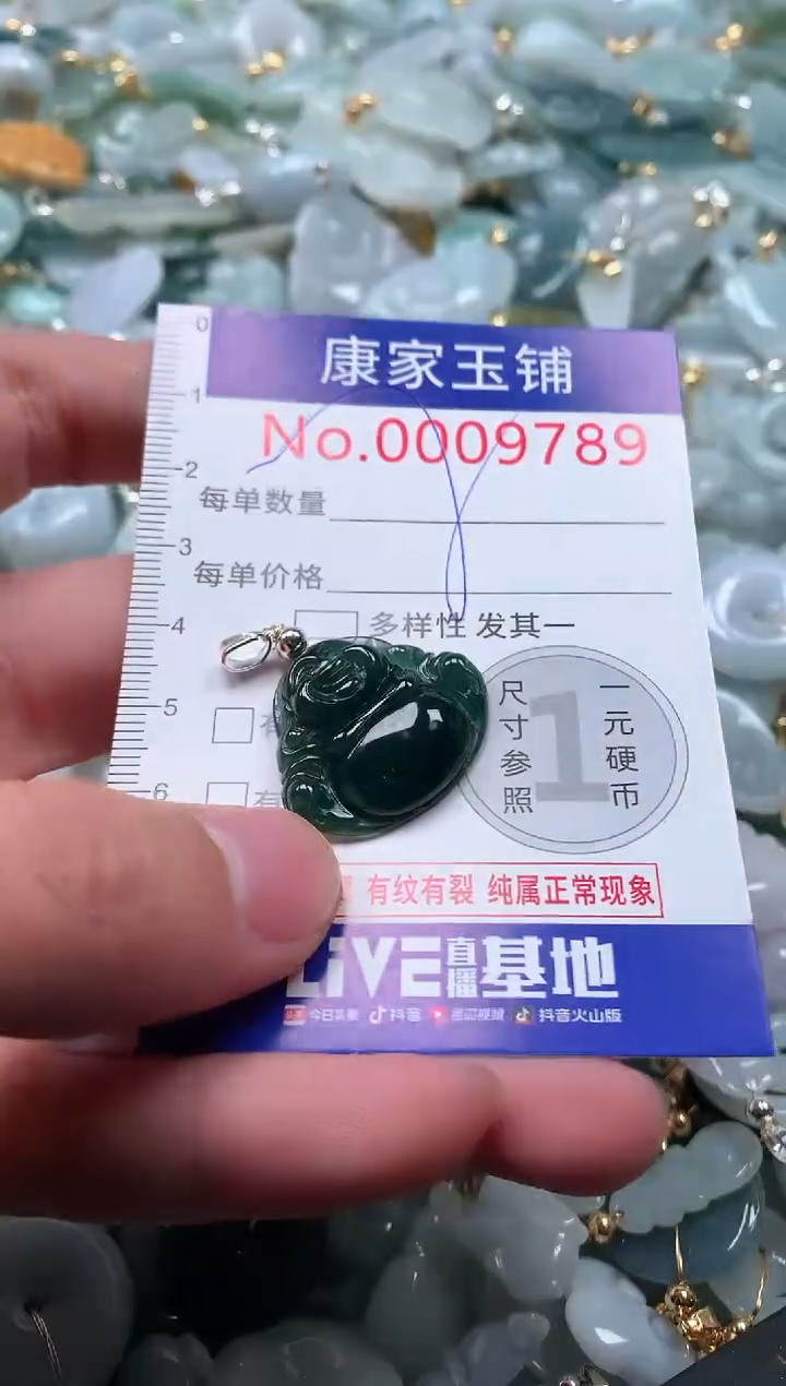 【闪购商品】翡翠吊坠(不含链)未镶嵌9789