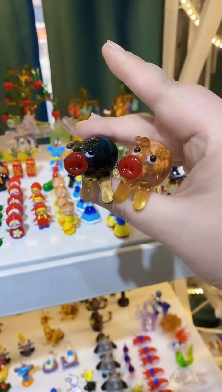 【闪购商品】琉璃手工艺品小猪2个