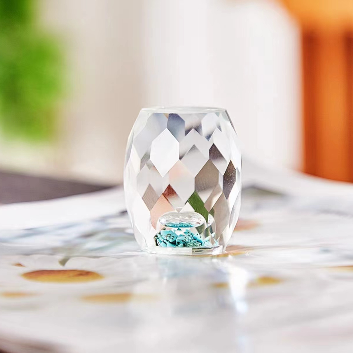 高端切割盖置茶道配件摆件