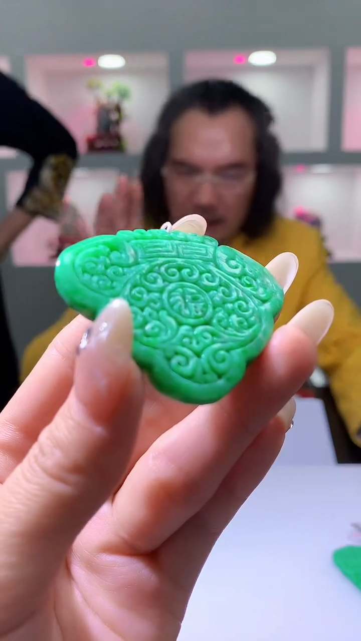 【闪购商品】定制翡翠未镶嵌8023jj-毛货挂件18