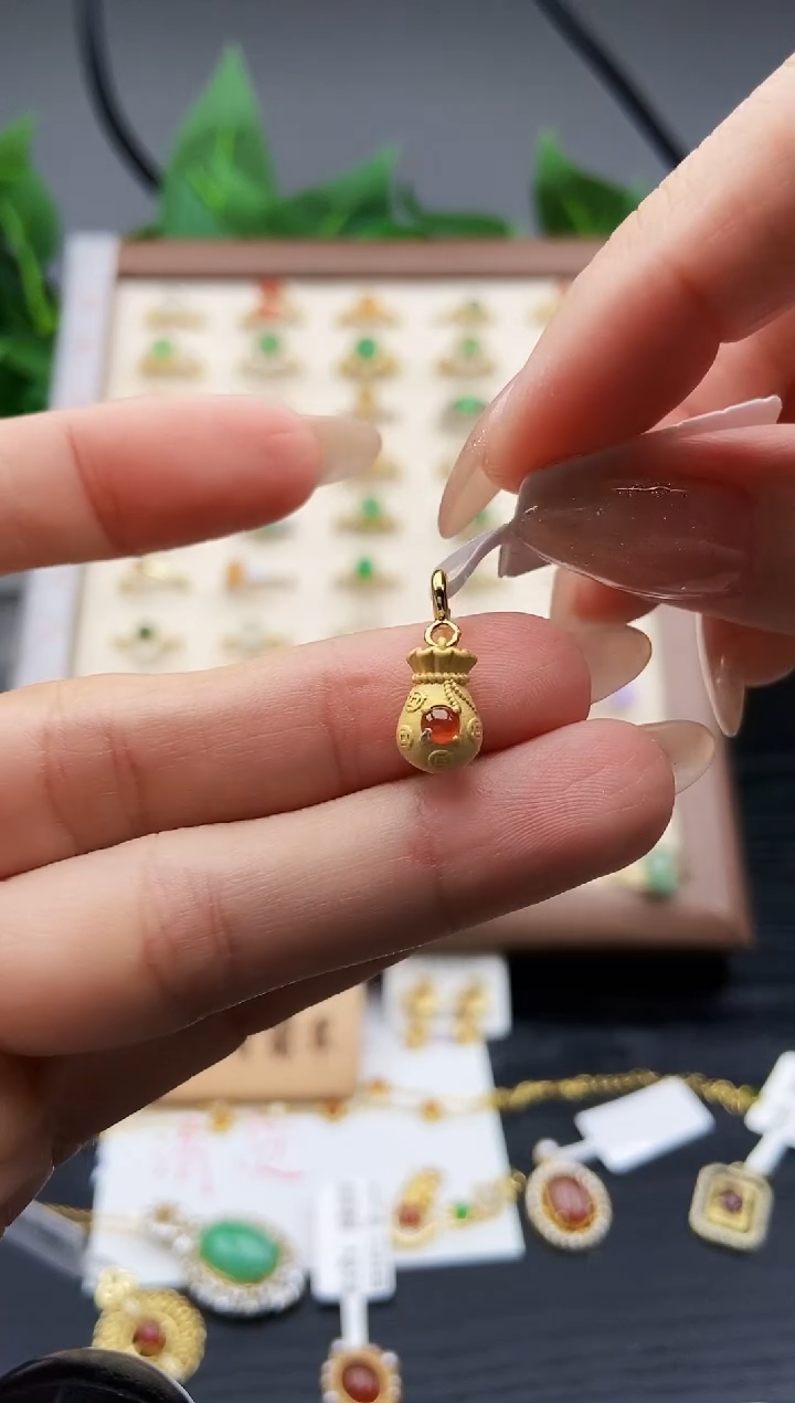 银S925镶嵌戒指翡翠12