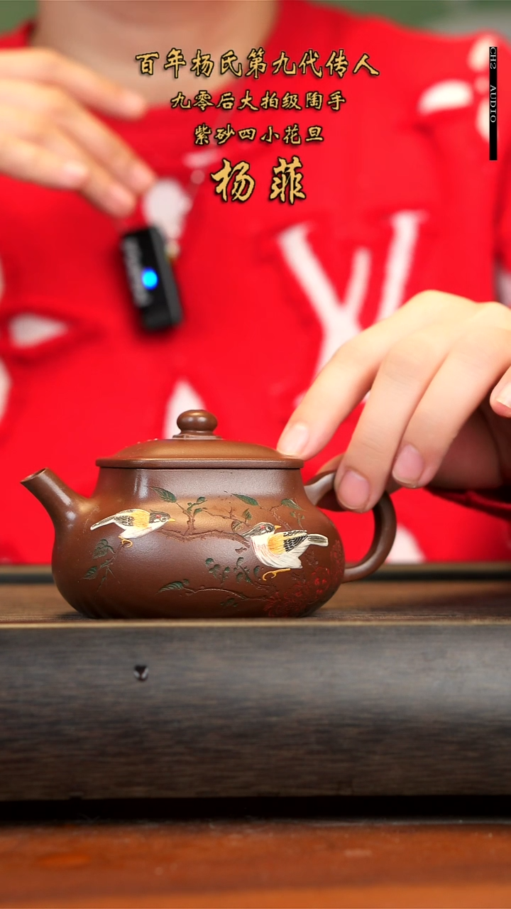 【闪购商品】紫砂茶壶杨菲乾坤200cc革紫泥