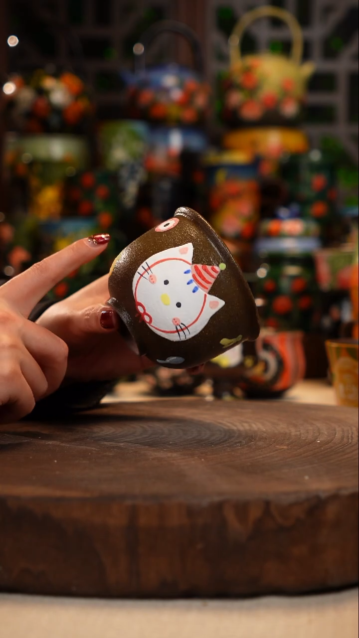 紫砂油画手绘釉下彩