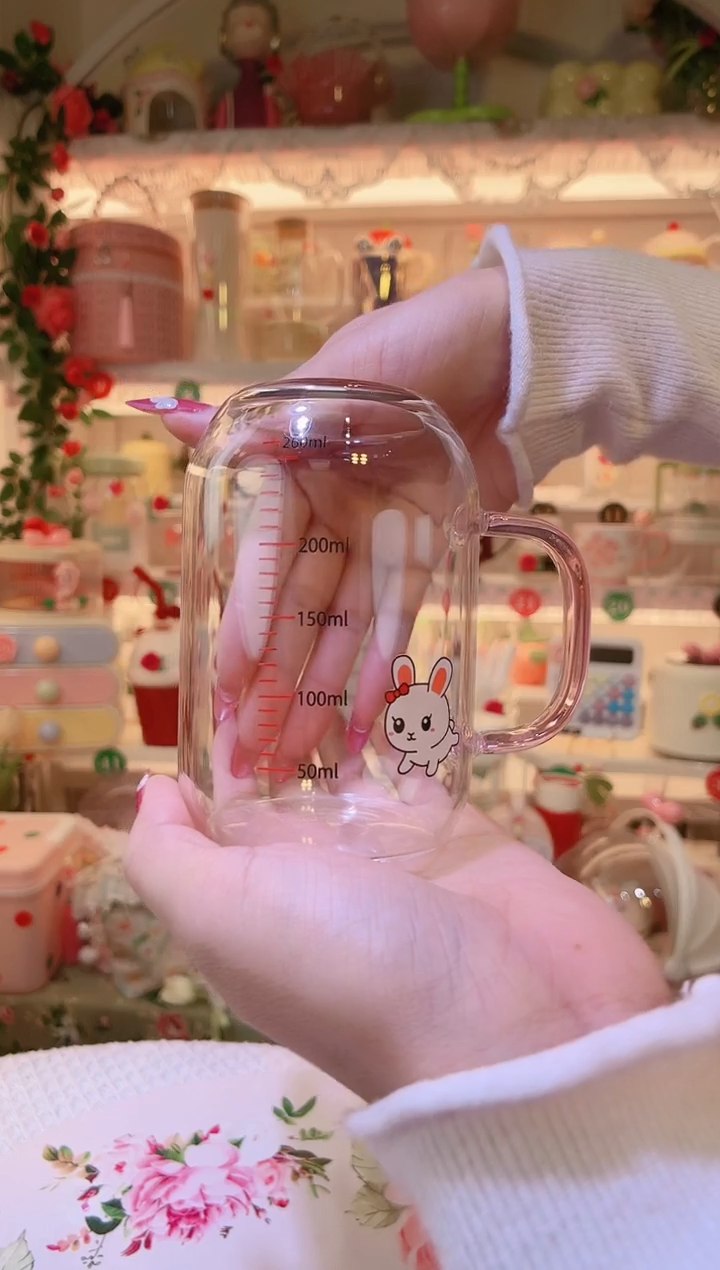 牛奶杯粉色——手工制作品质好！