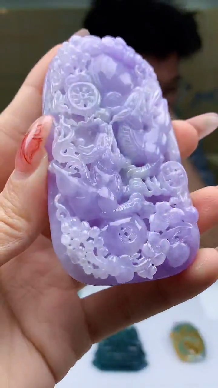 【闪购商品】定制翡翠未镶嵌4688ty-毛货挂件132