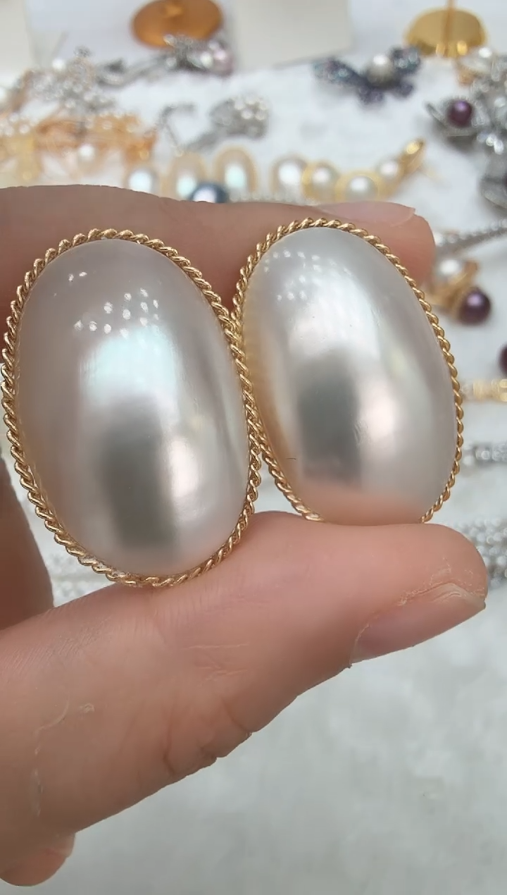 非金属925银无有边白色耳钉