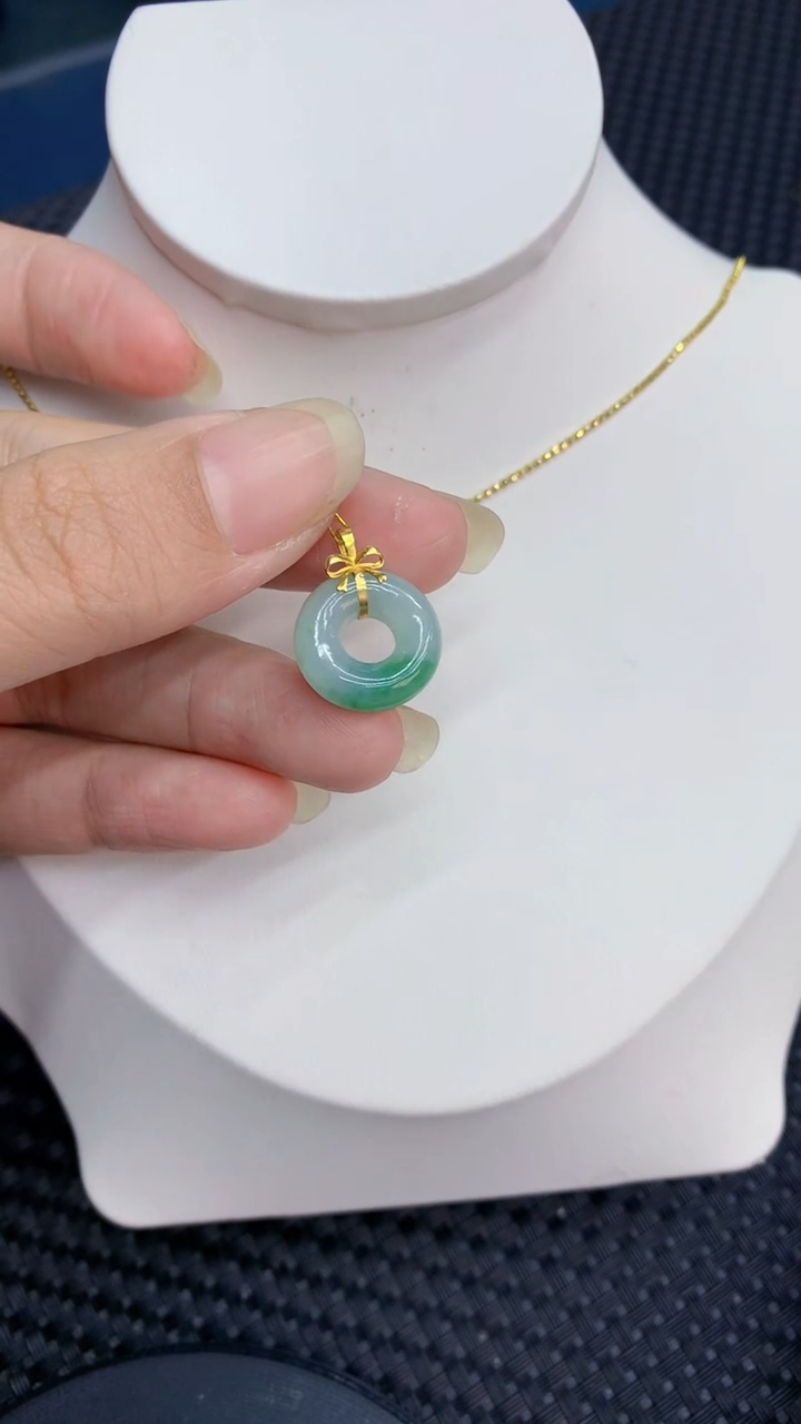 【闪购商品】翡翠颈饰18K金镶嵌            8