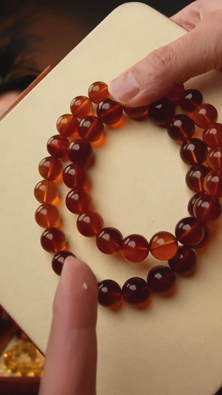 【闪购商品】琥珀颈饰未镶嵌11+紫蜜灵草珀